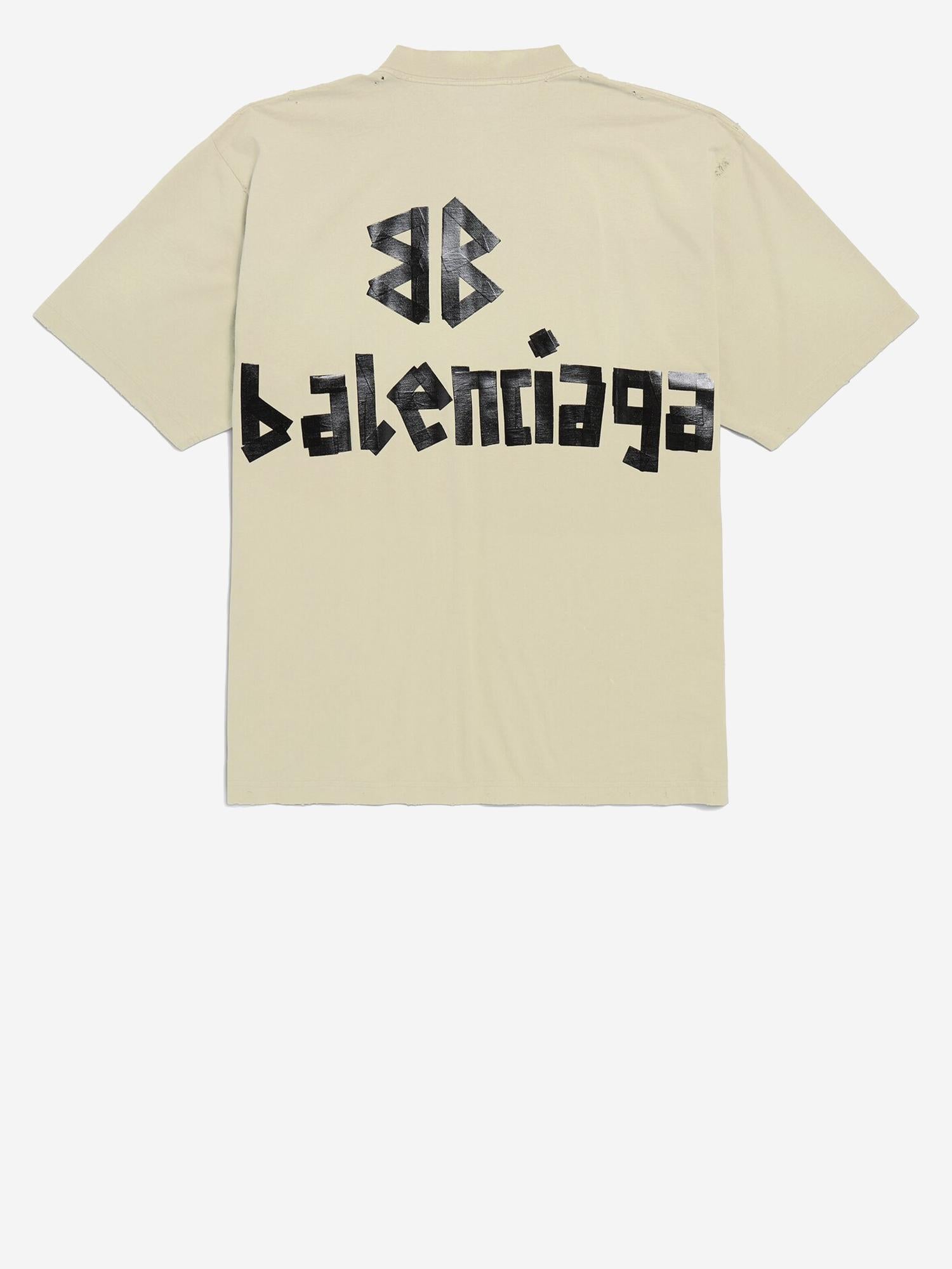 T-SHIRT CON LOGO LETTERING IN COTONE 764235 TSVK19501 BALENCIAGA 
