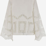 TOP IN LINO CON RICAMI LVSSS2025203  LUG VON SIGA 