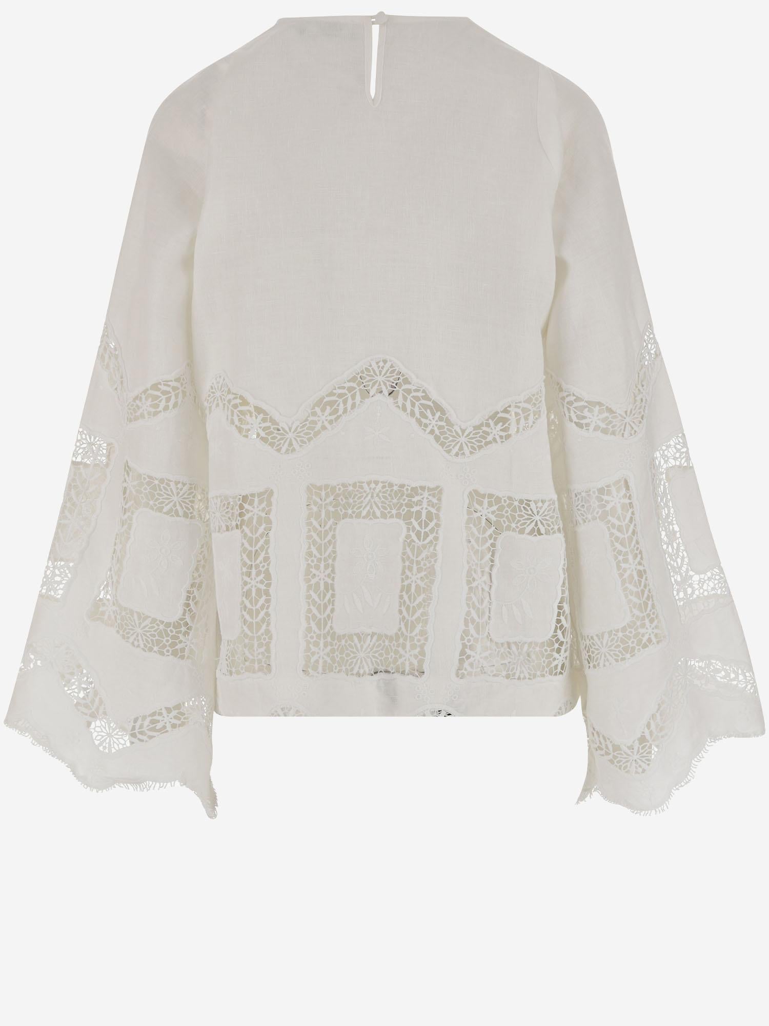 TOP IN LINO CON RICAMI LVSSS2025203  LUG VON SIGA 
