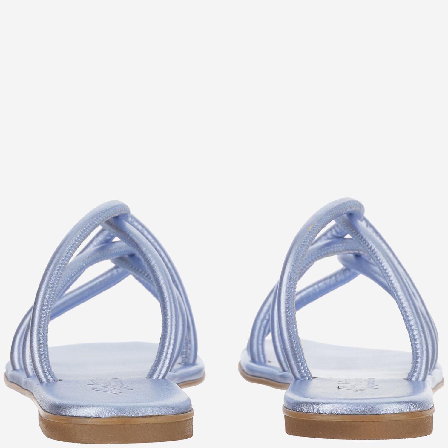 SANDALI IN PELLE TASO TUB DENIM KIMA 