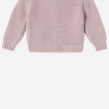 CARDIGAN MALENE IN LANA E ACRILICO 25W210 NUDE 1+ IN THE FAMILY KIDS 