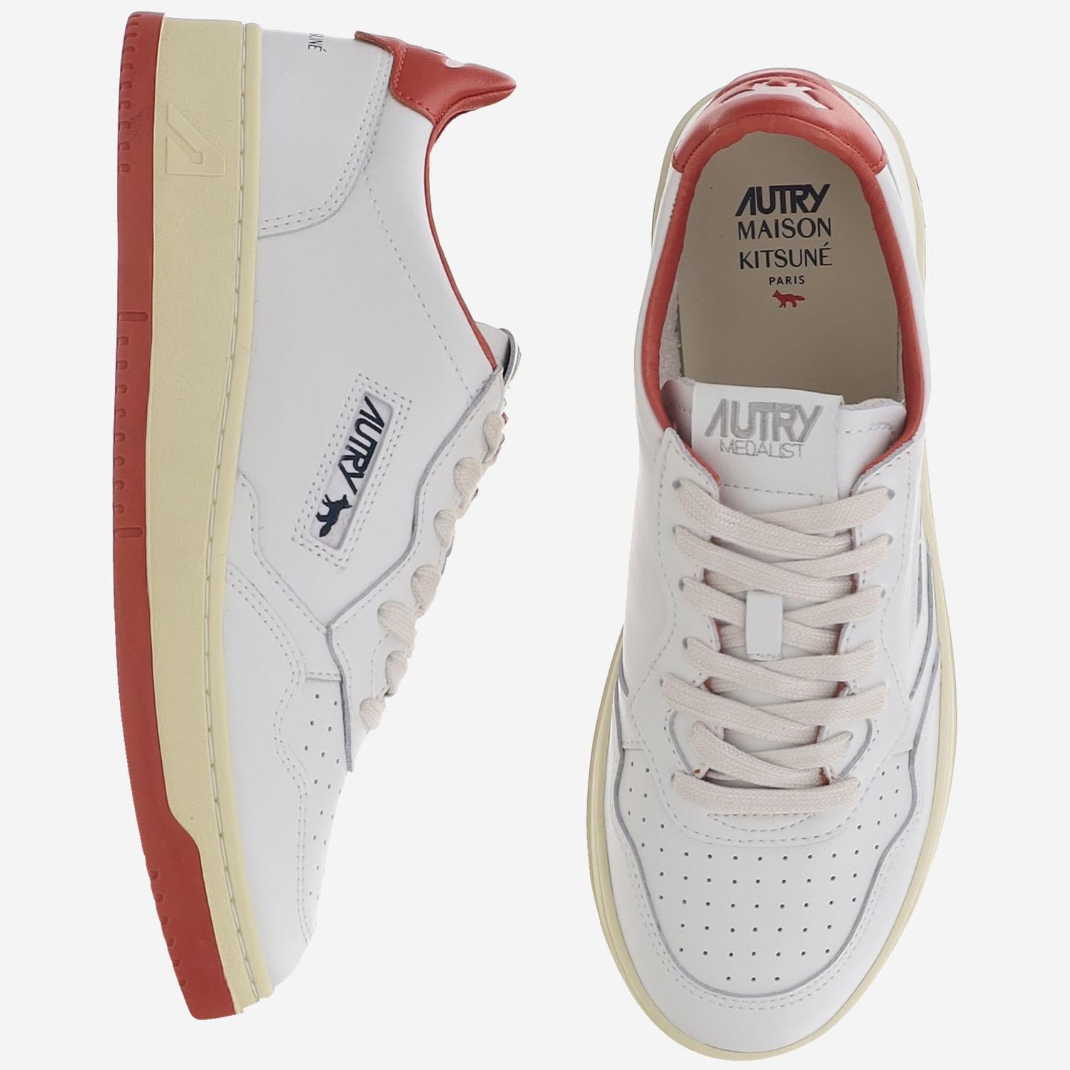 SNEAKERS LOW MEDIALIST MAISON KITSUNÉ x AUTRY AULMMK02 WHTRED AUTRY 