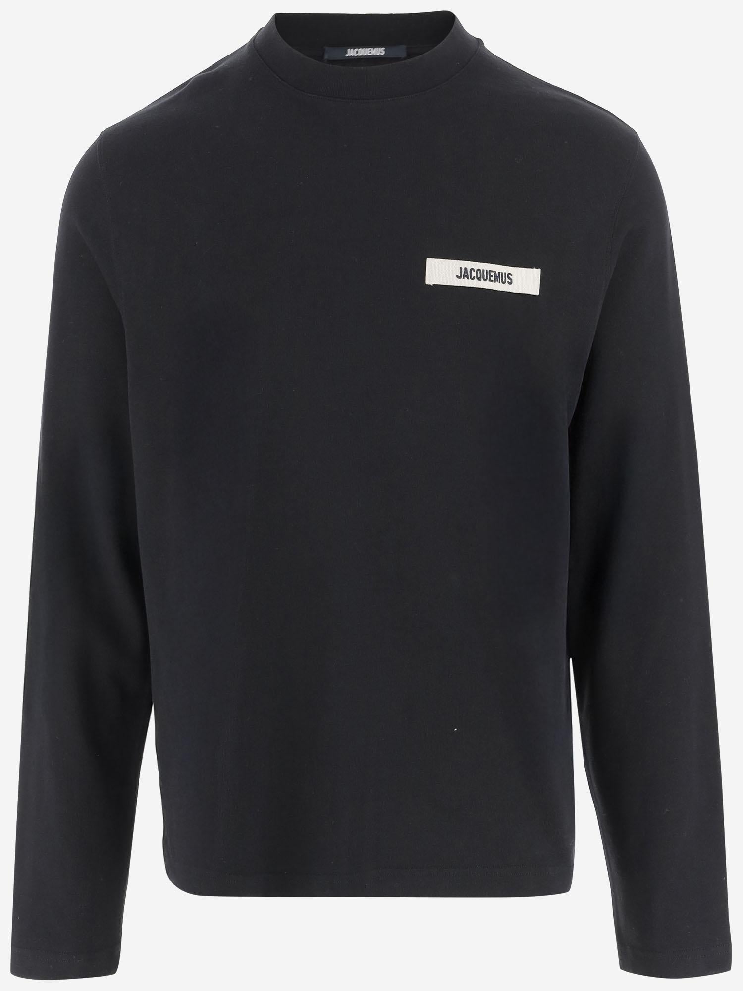 T-SHIRT A MANICHE LUNGHE CON LOGO TSM00570AJ00226 990 JACQUEMUS 