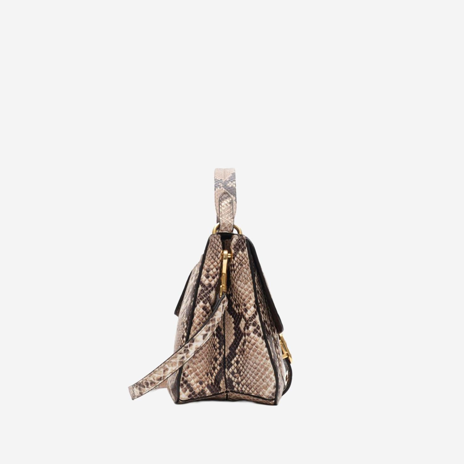 Borsa Rider piccola  in pelle 8126347 NATURALDKBROWN BURBERRY 