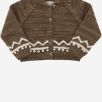 CARDIGAN IN LANA CON MOTIVO GRAFICO K1220W25 762 MISHA & PUFF KIDS 