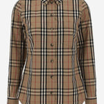 CAMICIA IN COTONE CON MOTIVO CHECK 8111847 ARCHIVEBEIGEIPCHK BURBERRY 
