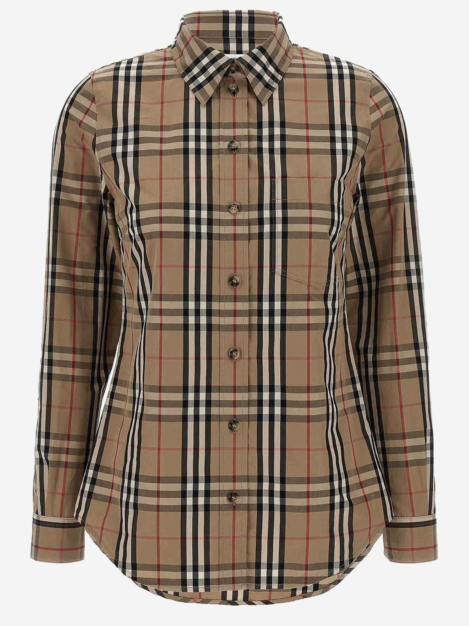 CAMICIA IN COTONE CON MOTIVO CHECK 8111847 ARCHIVEBEIGEIPCHK BURBERRY 