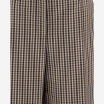 PANTALONI CORTI IN LANA CON MOTIVO QUADRI J02KA0353 J40271242 JIL SANDER 