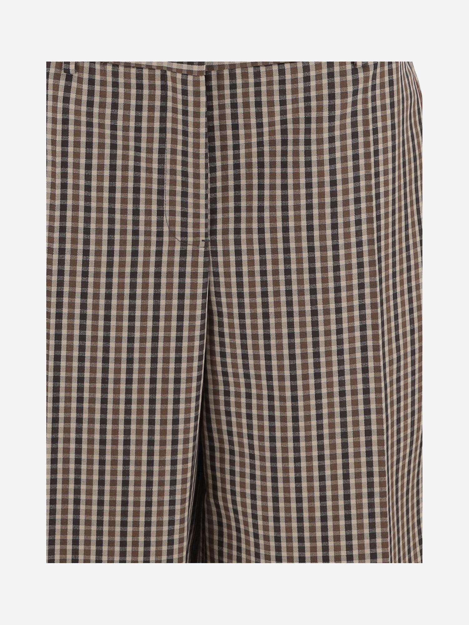 PANTALONI CORTI IN LANA CON MOTIVO QUADRI J02KA0353 J40271242 JIL SANDER 