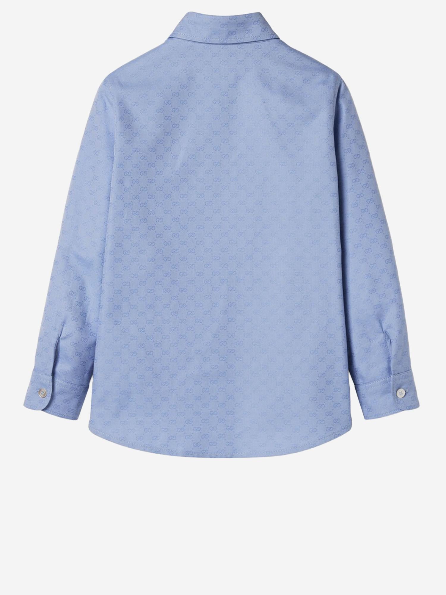 Camicia in cotone Oxford GG 824853 XWA5J4910 GUCCI KIDS 