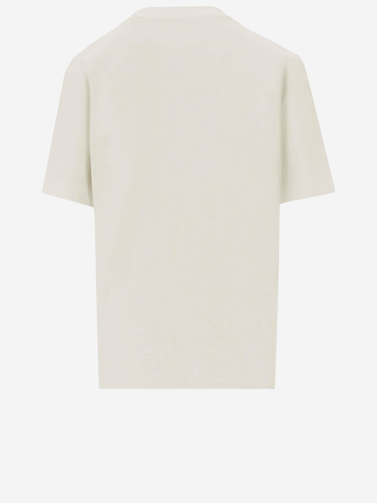 T-SHIRT IN COTONE CON LOGO 8121038 CHALK BURBERRY 