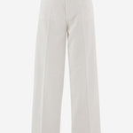 PANTALONI IN COTONE CON GAMBA AMPIA S26398 0100 SASUPHI 