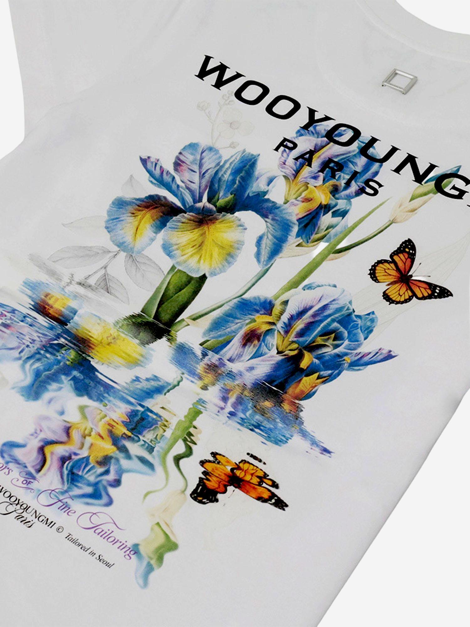 T-SHIRT IN COTONE CON STAMPA POSTERIORE M261TS06 701W WOOYOUNGMI 