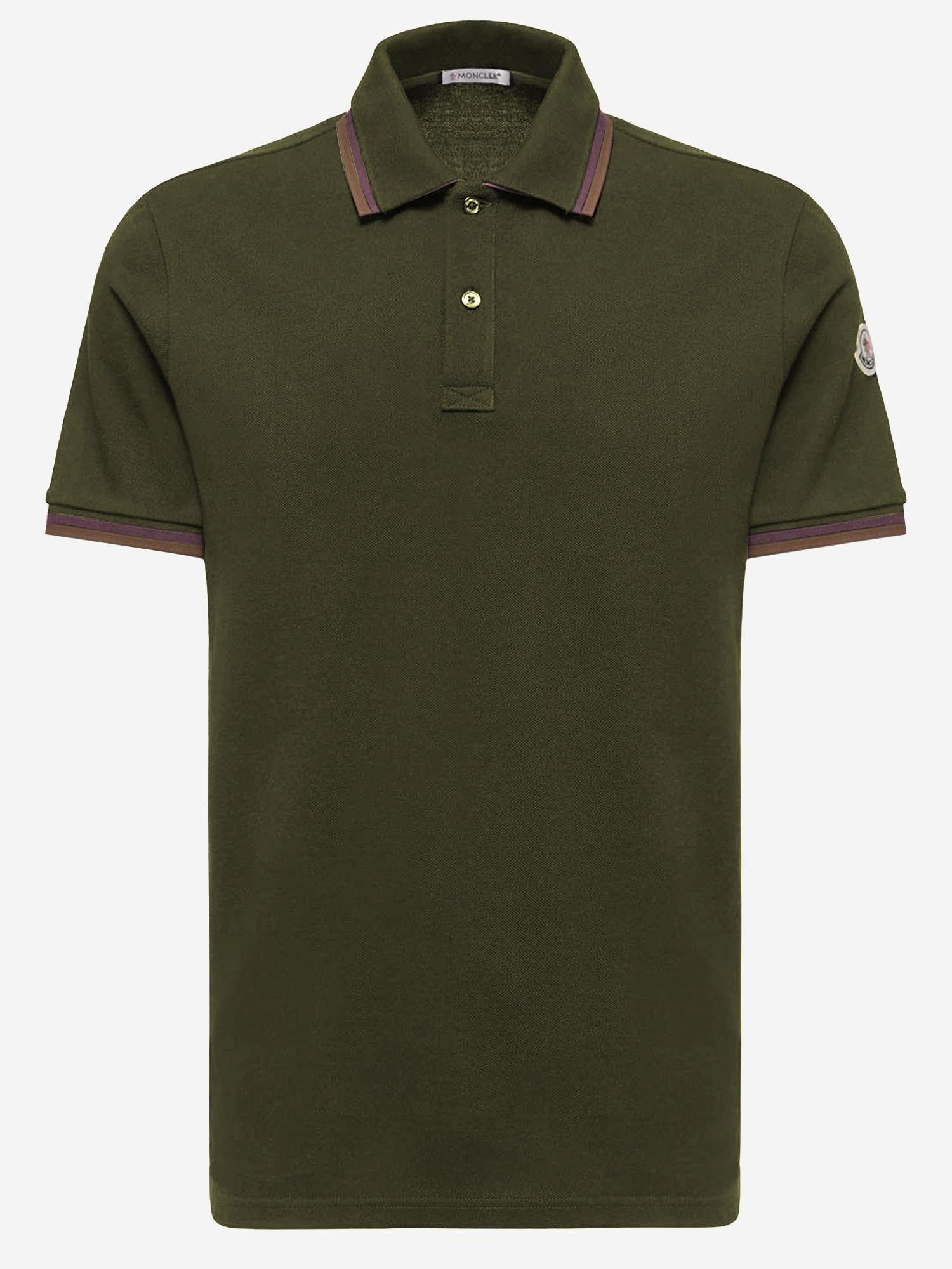 Polo in cotone con logo 8A00005 89A16818 MONCLER 