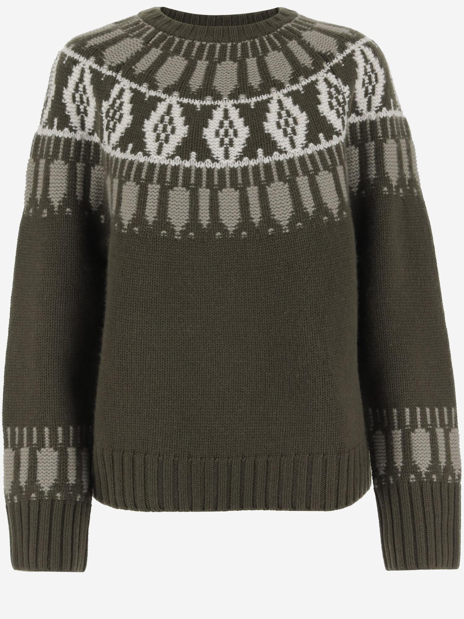 MAGLIONE IN CASHMERE CON MOTIVO GEOMETRICO KNJP24272B 265 ARCH4 