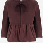 FELPA CON CAPPUCCIO E ROUCHE IN COTONE BIO JE1939995 316R PATOU 