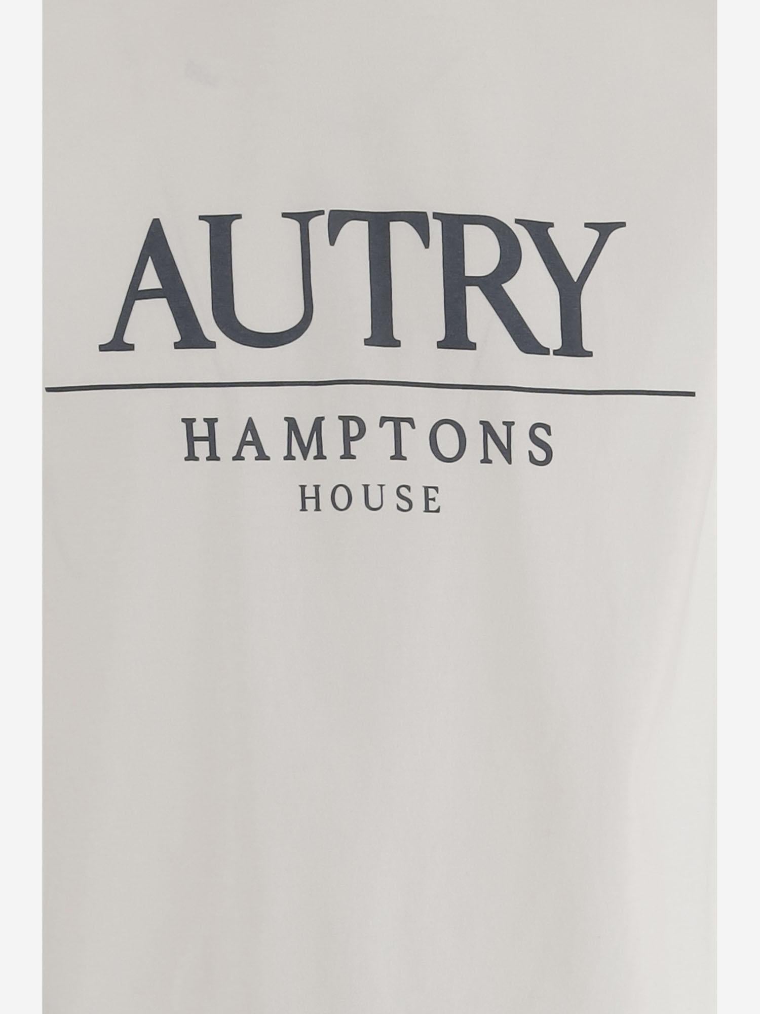 T-shirt in cotone con logo TSPM044W JERSEYWHITE AUTRY 