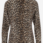 CAMICIA IN SETA CON MOTIVO ANIMALIER Q588E231 NATURAL EQUIPMENT 