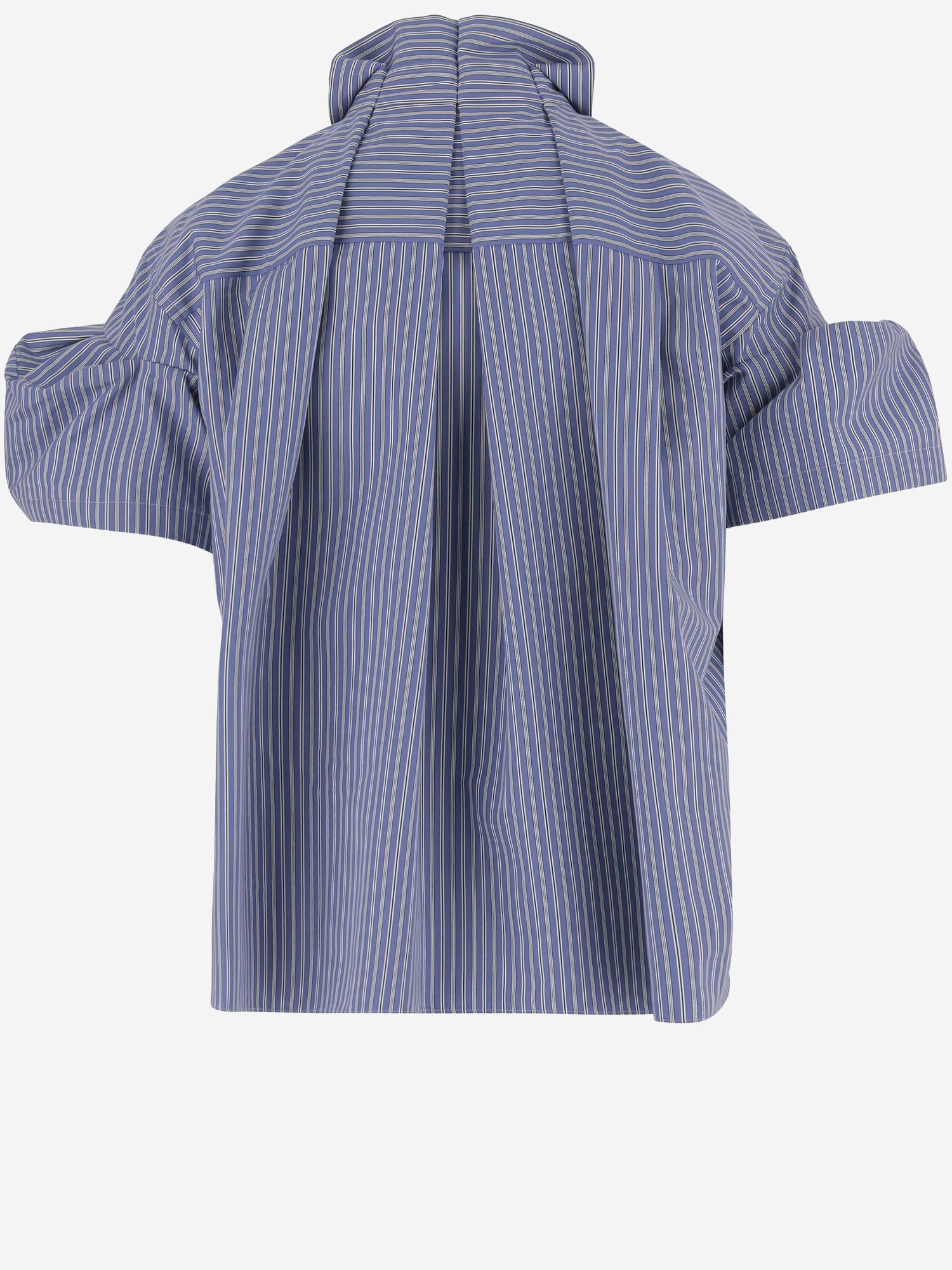 CAMICIA IN MISTO COTONE CON PIEGHE POSTERIORI 08395 421 SACAI 
