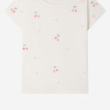T-SHIRT IN COTONE CON MOTIVO A CILIEGIE S06GTSK00009 102 BONPOINT KIDS 