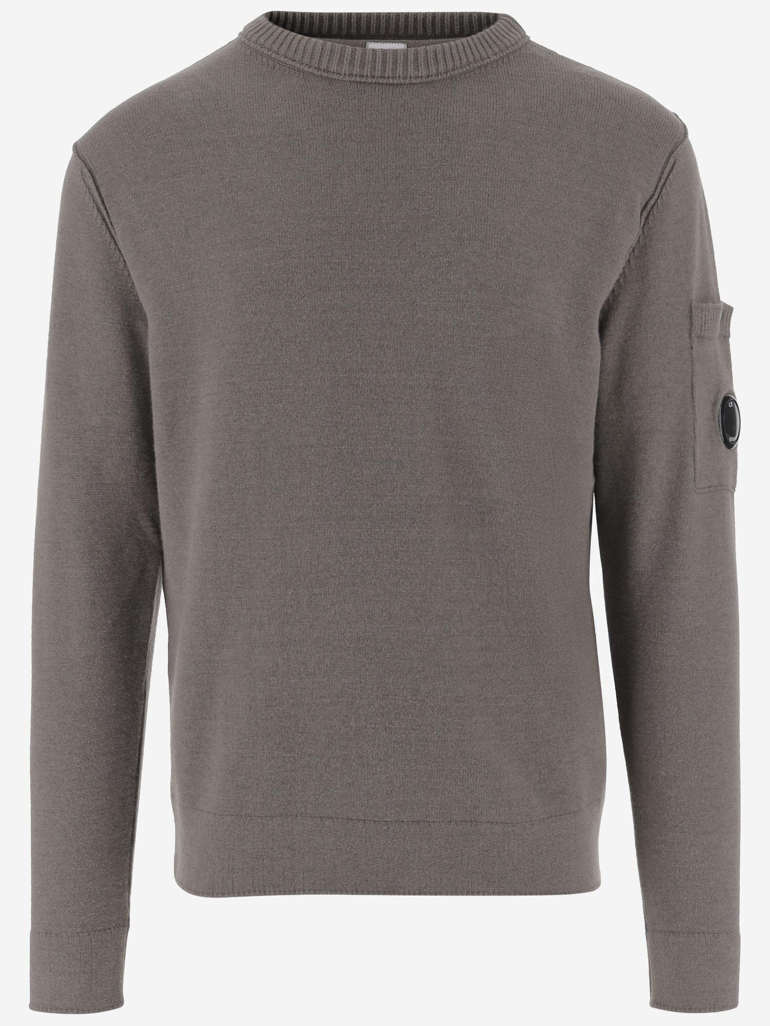 MAGLIONE IN MISTO COTONE CON LOGO 19CMKN238A 110432A921 CP COMPANY 