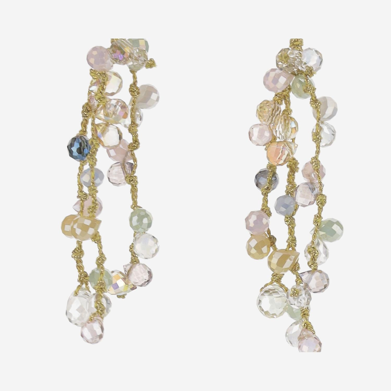 Orecchini con cristalli FMULTICOLOR GOLD MELA 