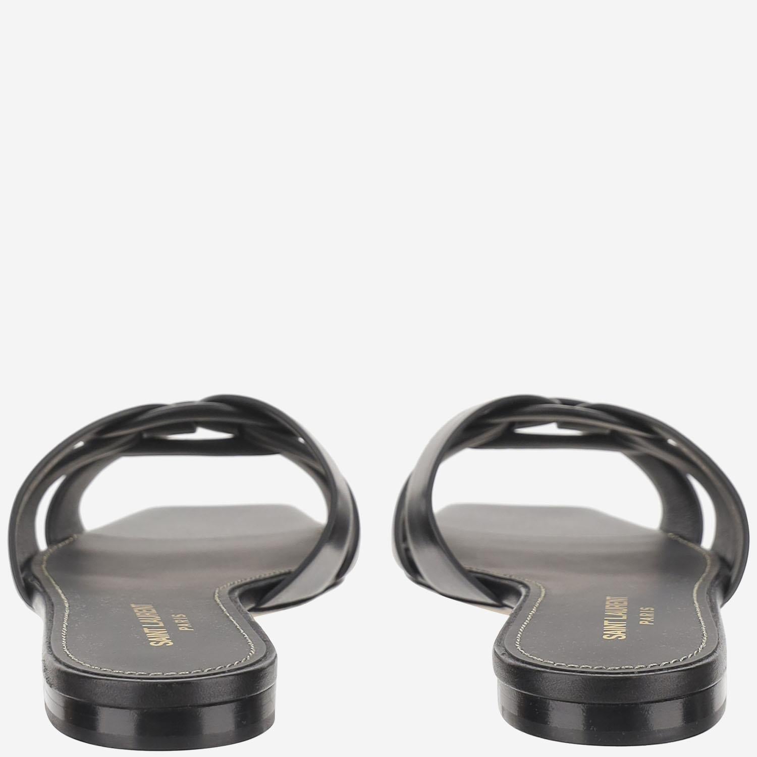 SANDALI FLAT NU PIEDS TRIBUTE 05 IN PELLE 571952 BDA001000 SAINT LAURENT 