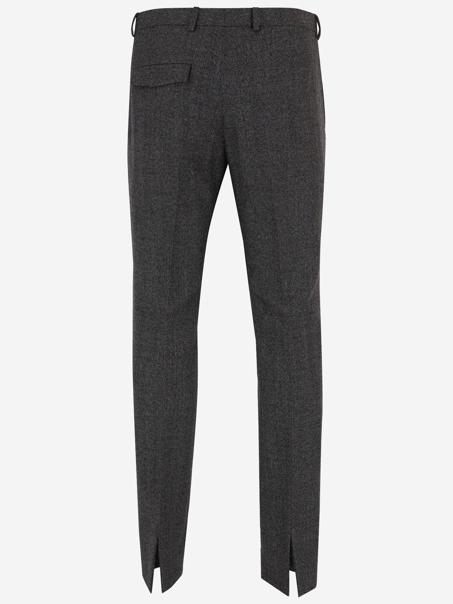 Pantaloni in tessuto mouliné in lana 850333 Z7AXC1070 GUCCI 