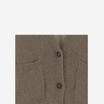 CARDIGAN IN CASHMERE D229WS BROWNMOULINE OLIVER LATTUGHI 