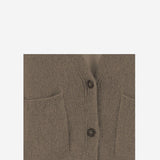CARDIGAN IN CASHMERE D229WS BROWNMOULINE OLIVER LATTUGHI 