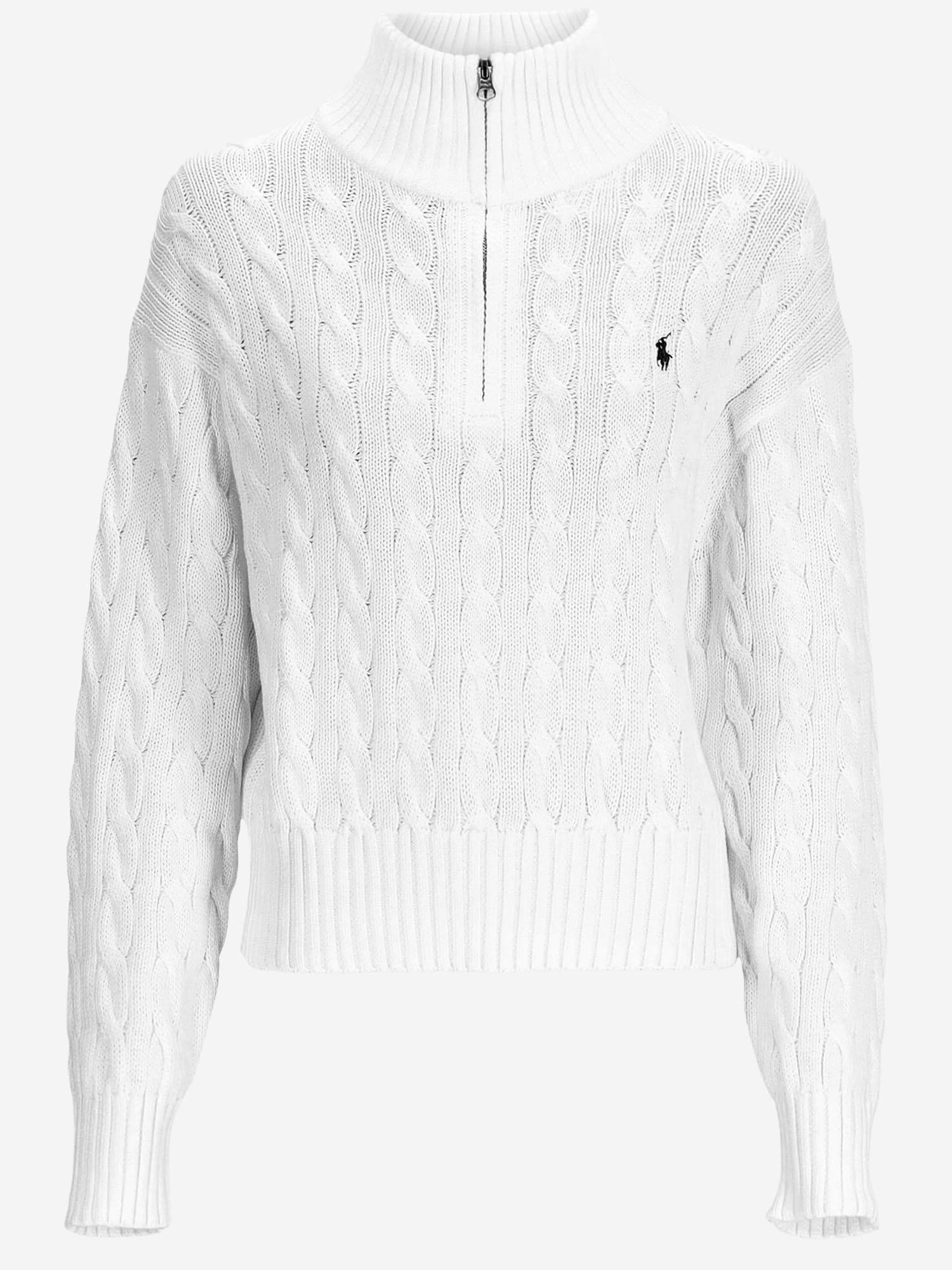 MAGLIA IN COTONE CON LAVORAZIONE A TRECCE 211963467 001 POLO RALPH LAUREN 