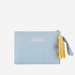 POCHETTE IN COTONE CON MOTIVO LIMONI IN PERLINE POU0002 09122L MC2 SAINT BARTH 