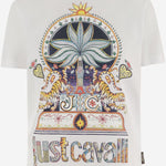 T-SHIRT IN COTONE CON MAXI STAMPA 80PAHT24 CJ500003 JUST CAVALLI 