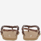 Sandali Riviere in pelle 5Y408E 2CSPF03S9 MIU MIU 