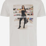 T-SHIRT IN COTONE CON STAMPA BSMCCBLAH WHITE BLACK SCORE 