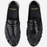 MOCASSINI LE LOAFER IN PELLE LUCIDA 766876 AA00K1000 SAINT LAURENT 