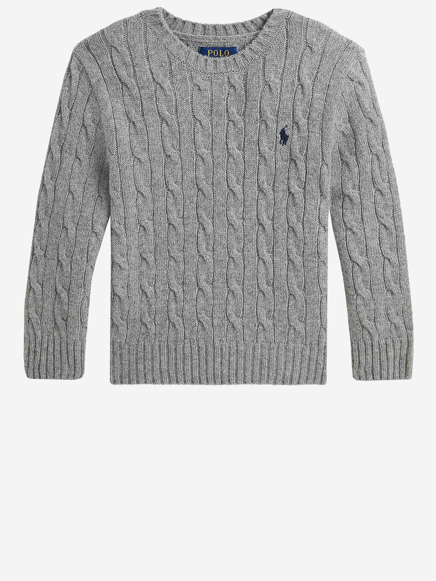 MAGLIONE A TRECCE IN LANA E CASHMERE 322877728 004 POLO RALPH LAUREN KIDS 