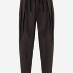 PANTALONI IN SETA CON PINCE 869591 V6D802608 BOTTEGA VENETA 