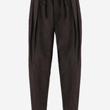 PANTALONI IN SETA CON PINCE 869591 V6D802608 BOTTEGA VENETA 