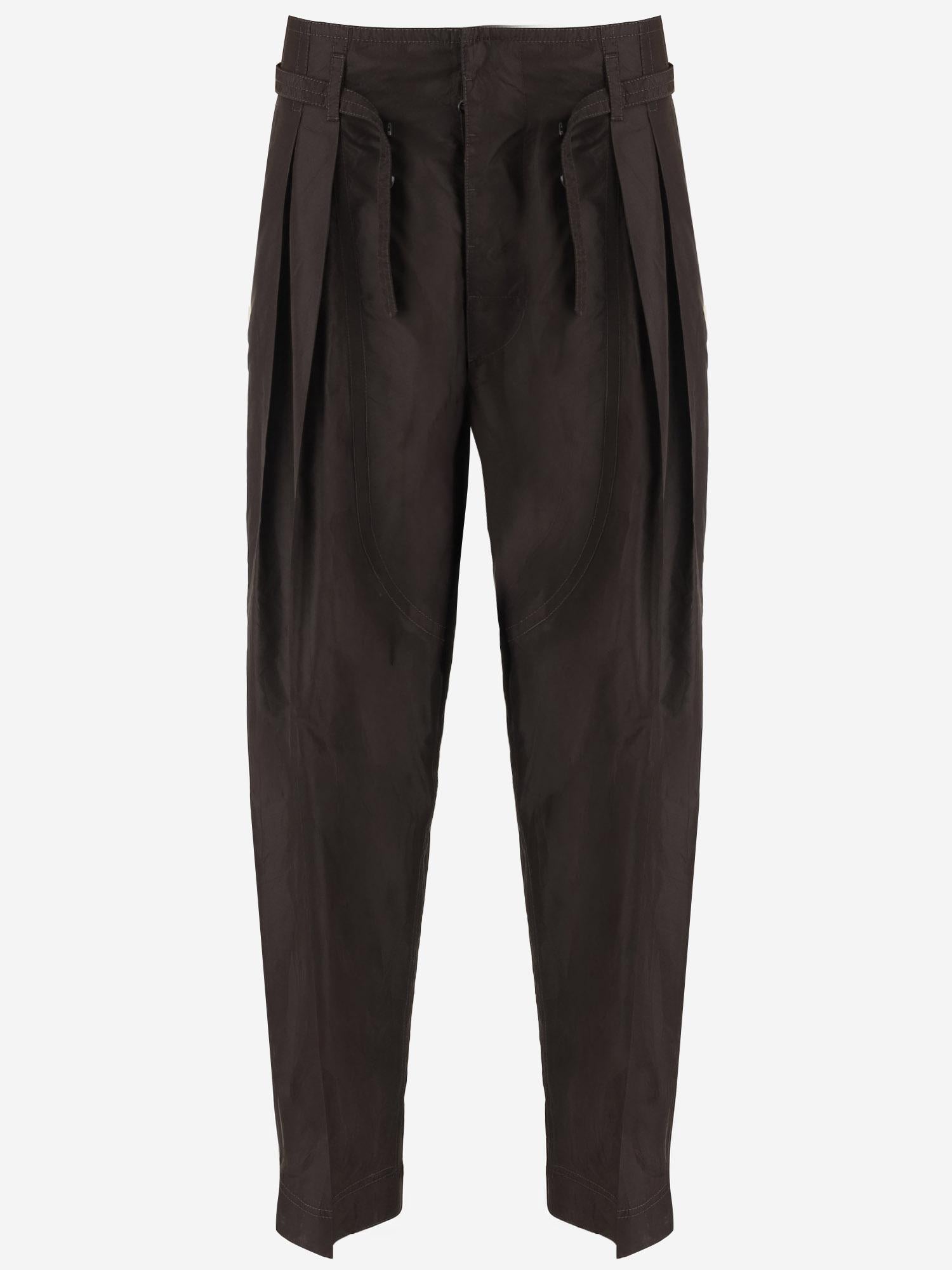 PANTALONI IN SETA CON PINCE 869591 V6D802608 BOTTEGA VENETA 