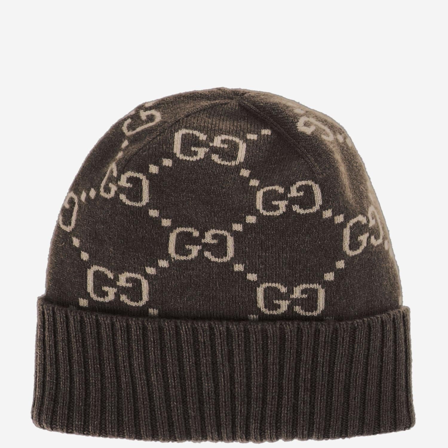 Beanie in jacquard di cashmere GG 811392 4GABX2579 GUCCI 