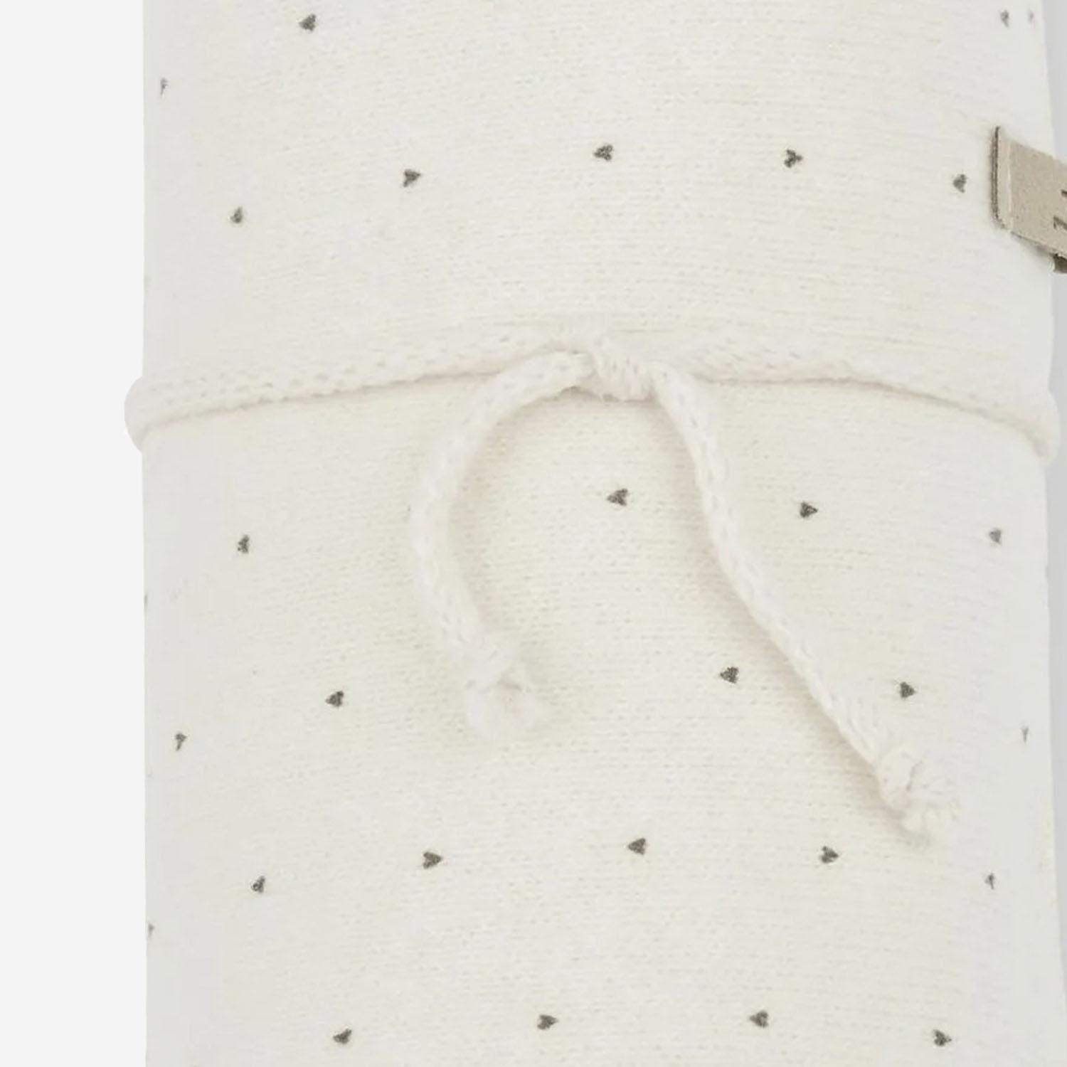 COPERTA BIKA CON MOTIVO A CUORI 25W053 ECRU 1+ IN THE FAMILY KIDS 