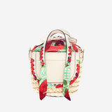 BORSA HABANERA IN PELLE E RAFIA HABANERASILK ROSETO CUBA LAB 