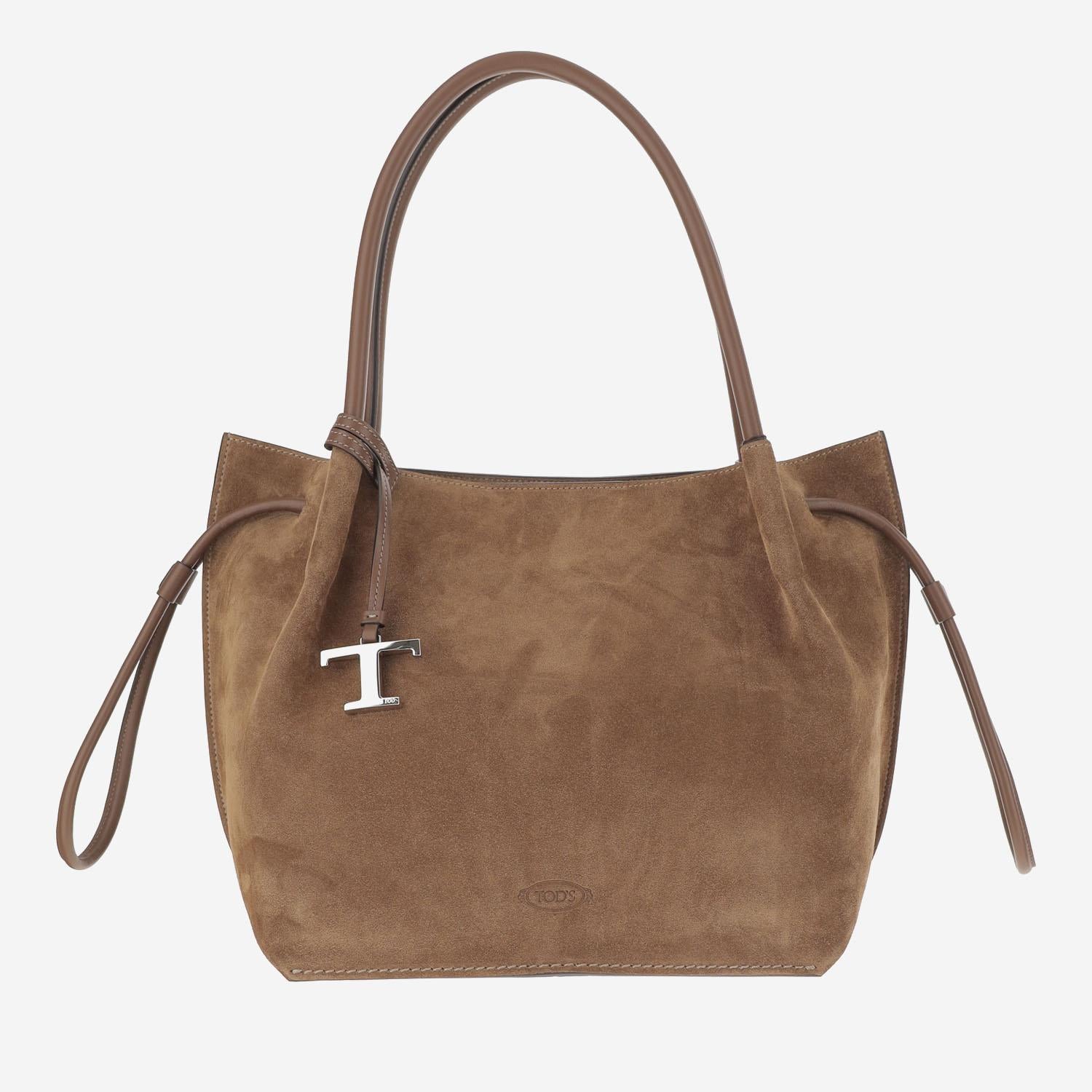 BORSA A SPALLA IN PELLE SCAMOSCIATA XBWBUZS9300P3A 4L13 TODS 