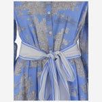 ABITO IN COTONE CON MOTIVO floreale NEWTOILE 03BLUEGREY PEPS CANNES 