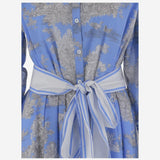 ABITO IN COTONE CON MOTIVO floreale NEWTOILE 03BLUEGREY PEPS CANNES 