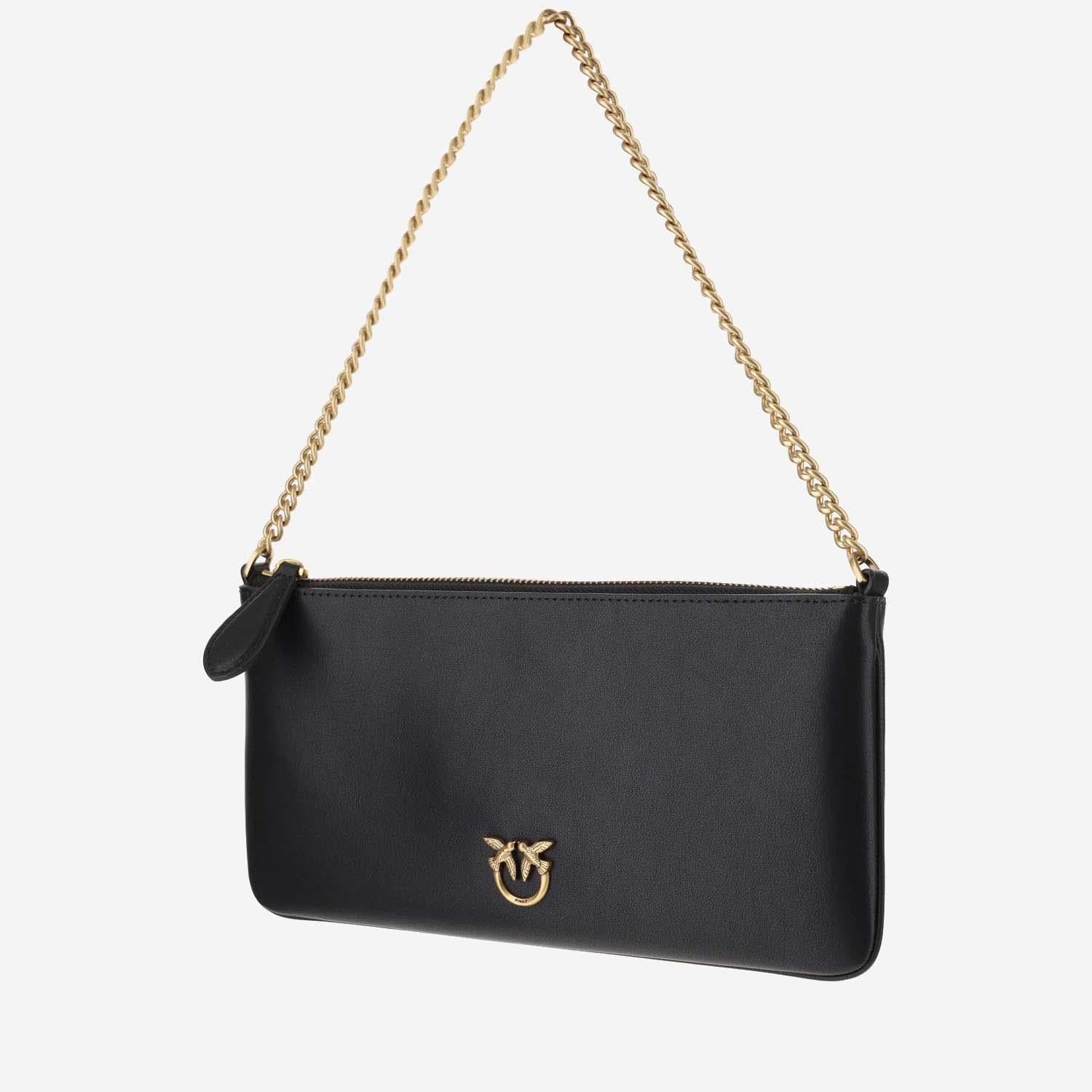 POCHETTE IN PELLE CON LOGO 102747 A0F1Z99Q PINKO 