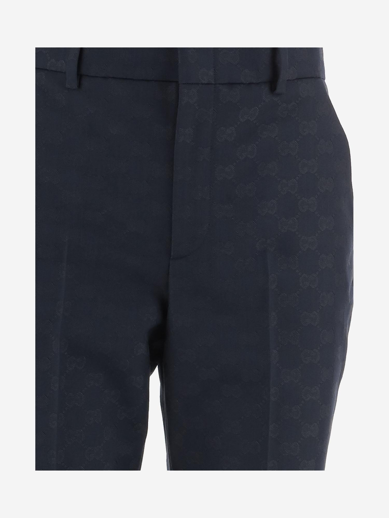 PANTALONI IN GABARDINE DI COTONE GG 846532 ZAQXT4474 GUCCI 