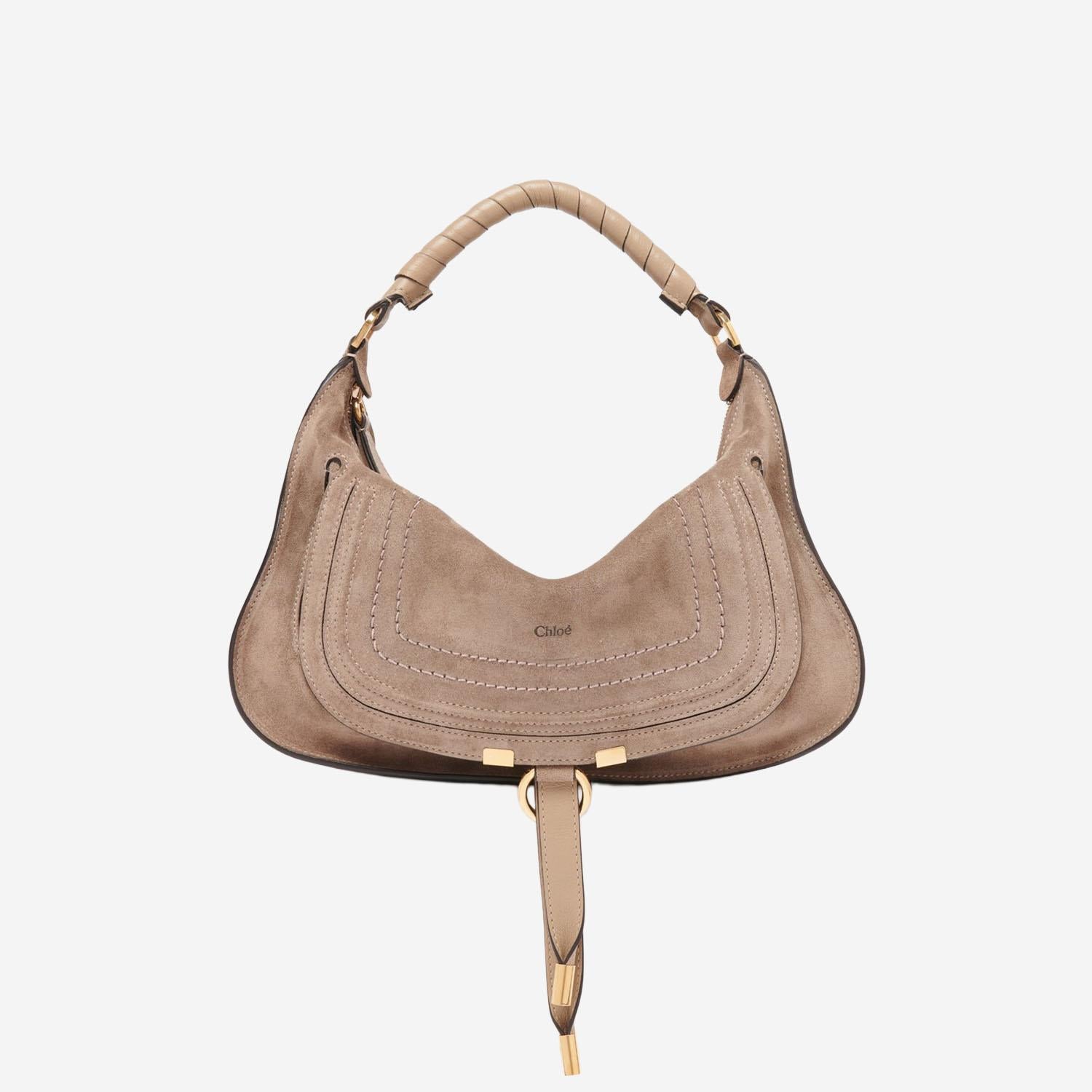 BORSA A SPALLA MARCIE PICCOLA IN PELLE SCAMOSCIATA CH26SS882P37 20E CHLOE 