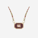 COLLANA BORGOGNA YUCATAN CO393 ORO MYA BAY 